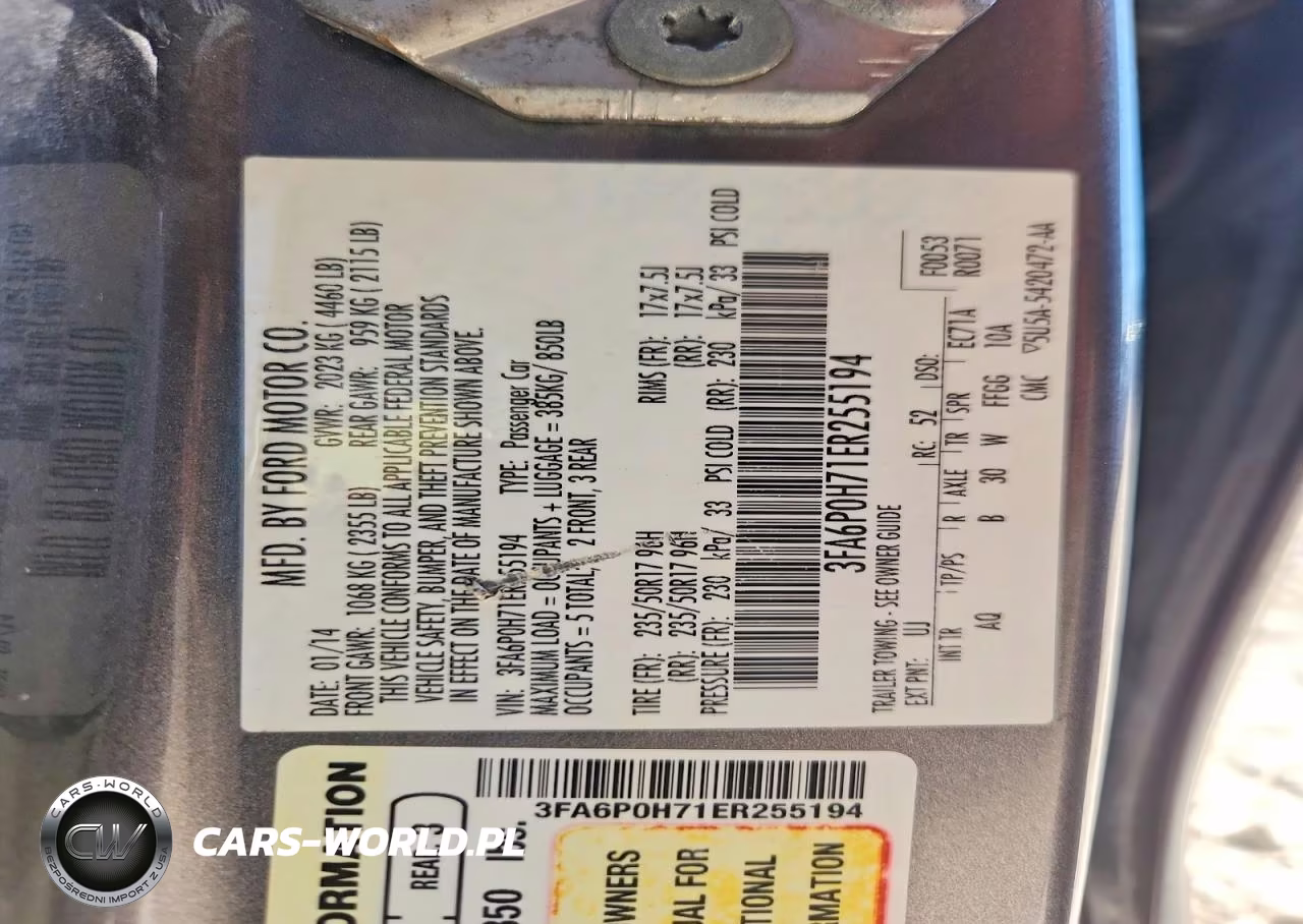 2014 Ford Fusion Se VIN:3FA6P0H71ER255194 - 13