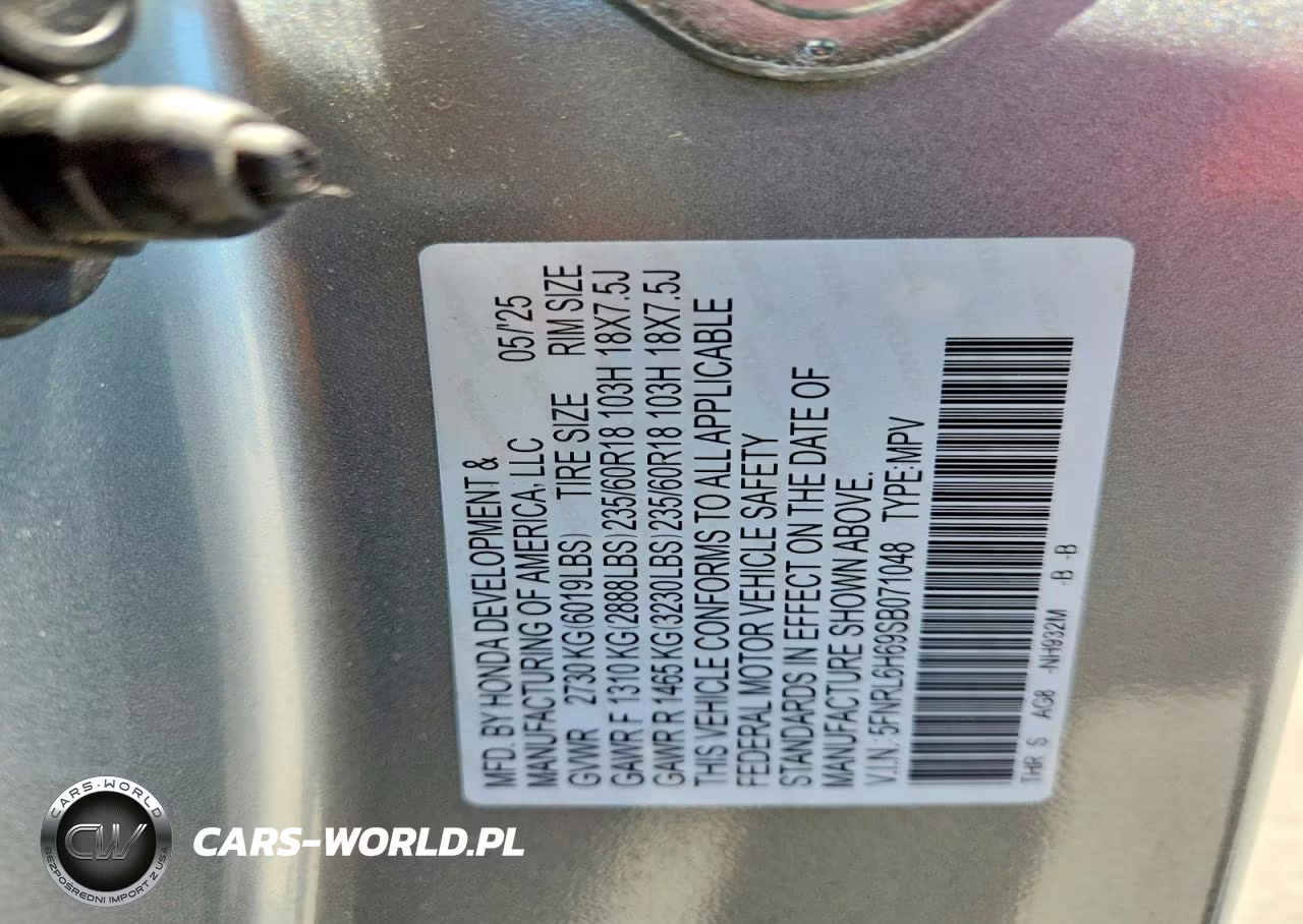 2025 Honda Odyssey Exl VIN:5FNRL6H69SB071048 - 13