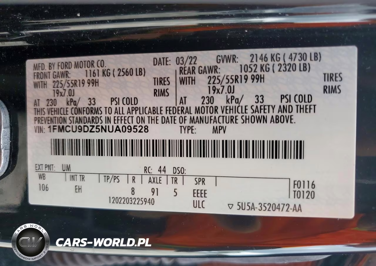 2022 Ford Escape Titanium VIN:1FMCU9DZ5NUA09528 - 13