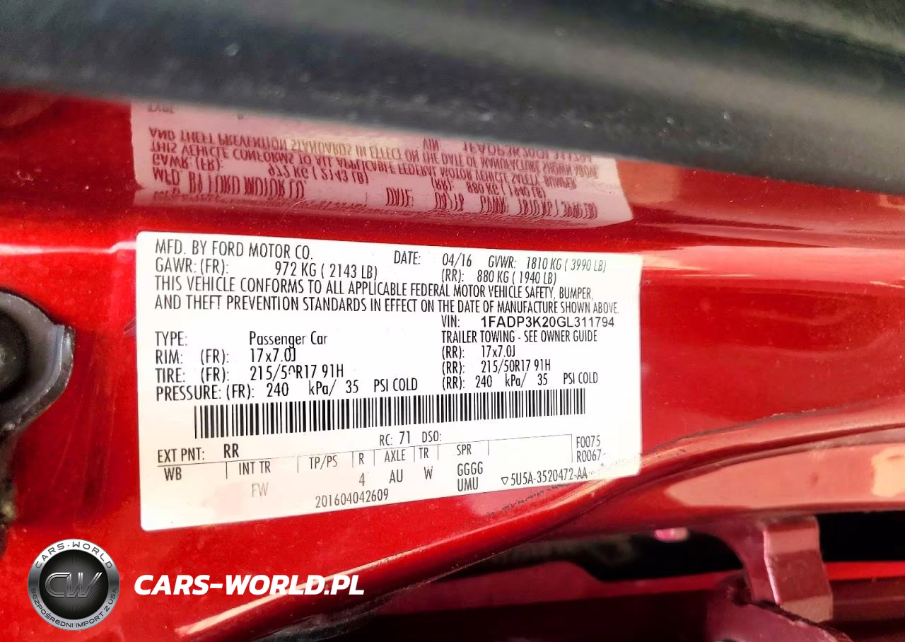 2016 Ford Focus Se VIN:1FADP3K20GL311794 - 12