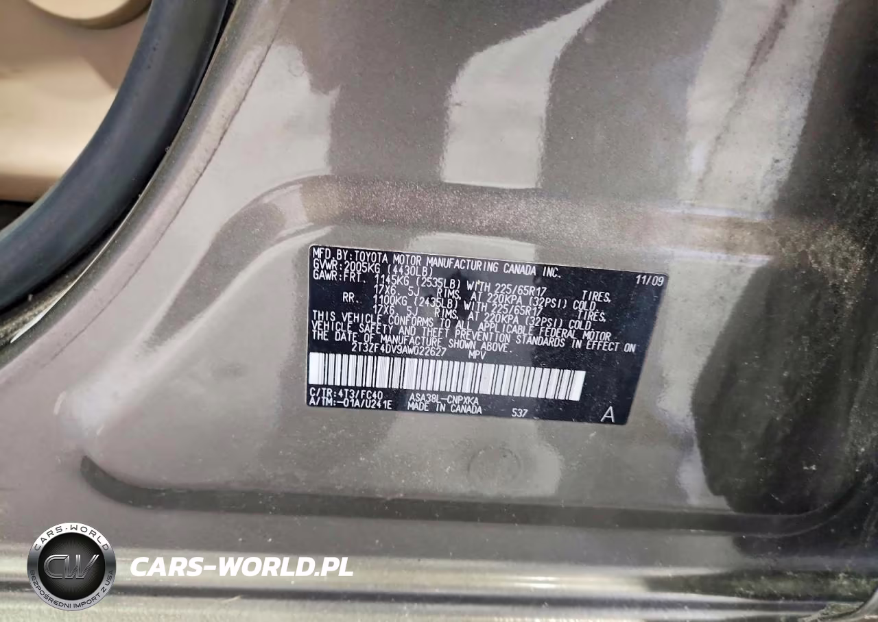 2010 Toyota Rav4 Base VIN:2T3ZF4DV9AW022627 - 13