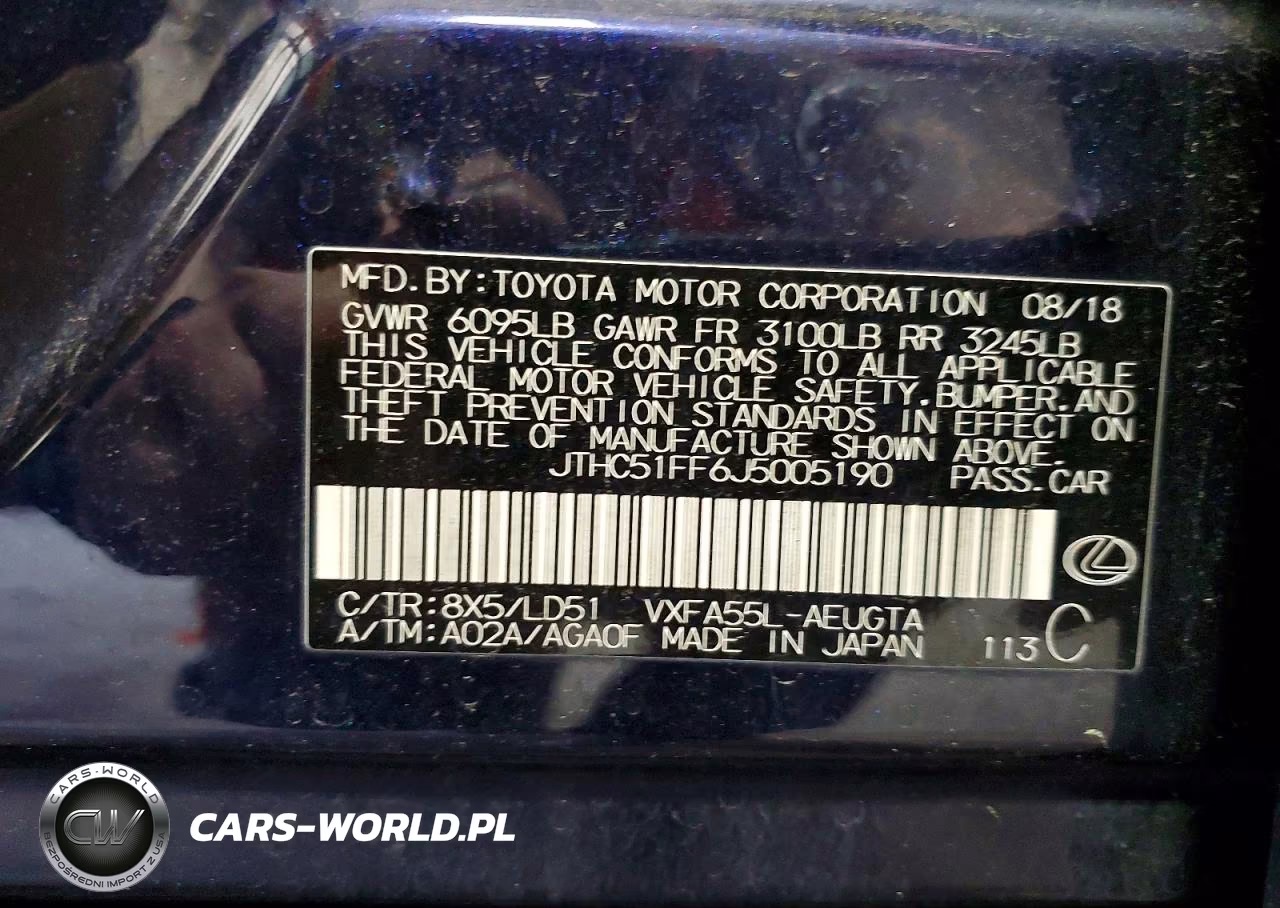 2018 Lexus Ls 500 Base VIN:JTHC51FF6J5005190 - 13