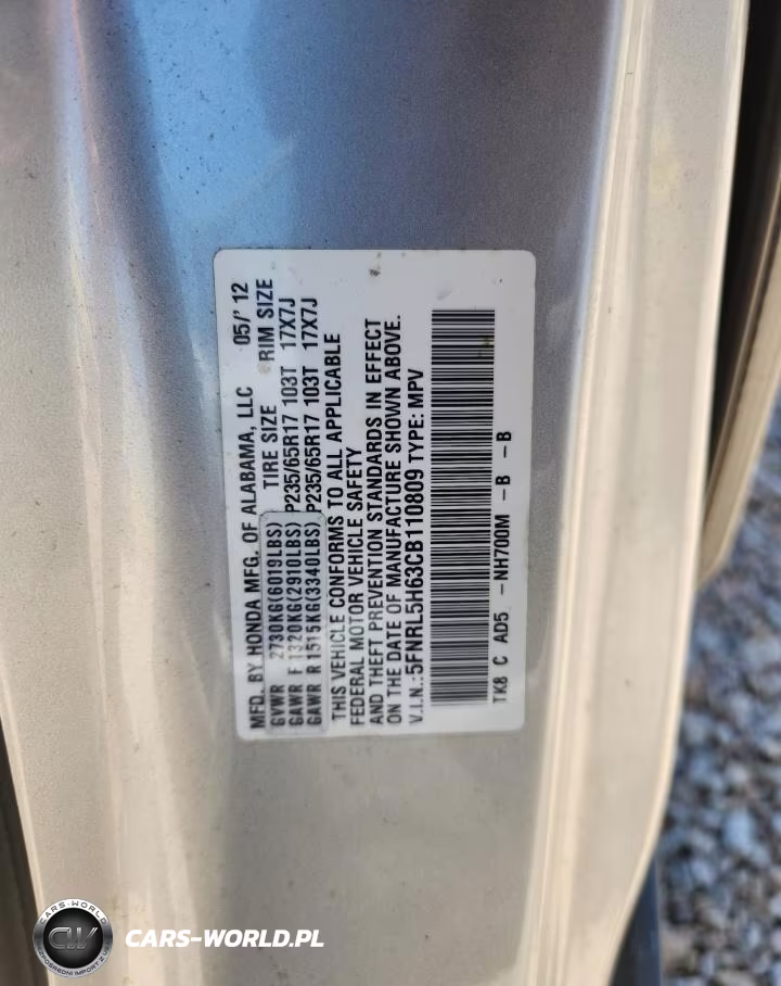 2012 Honda Odyssey Exl VIN:5FNRL5H63CB110809 - 13