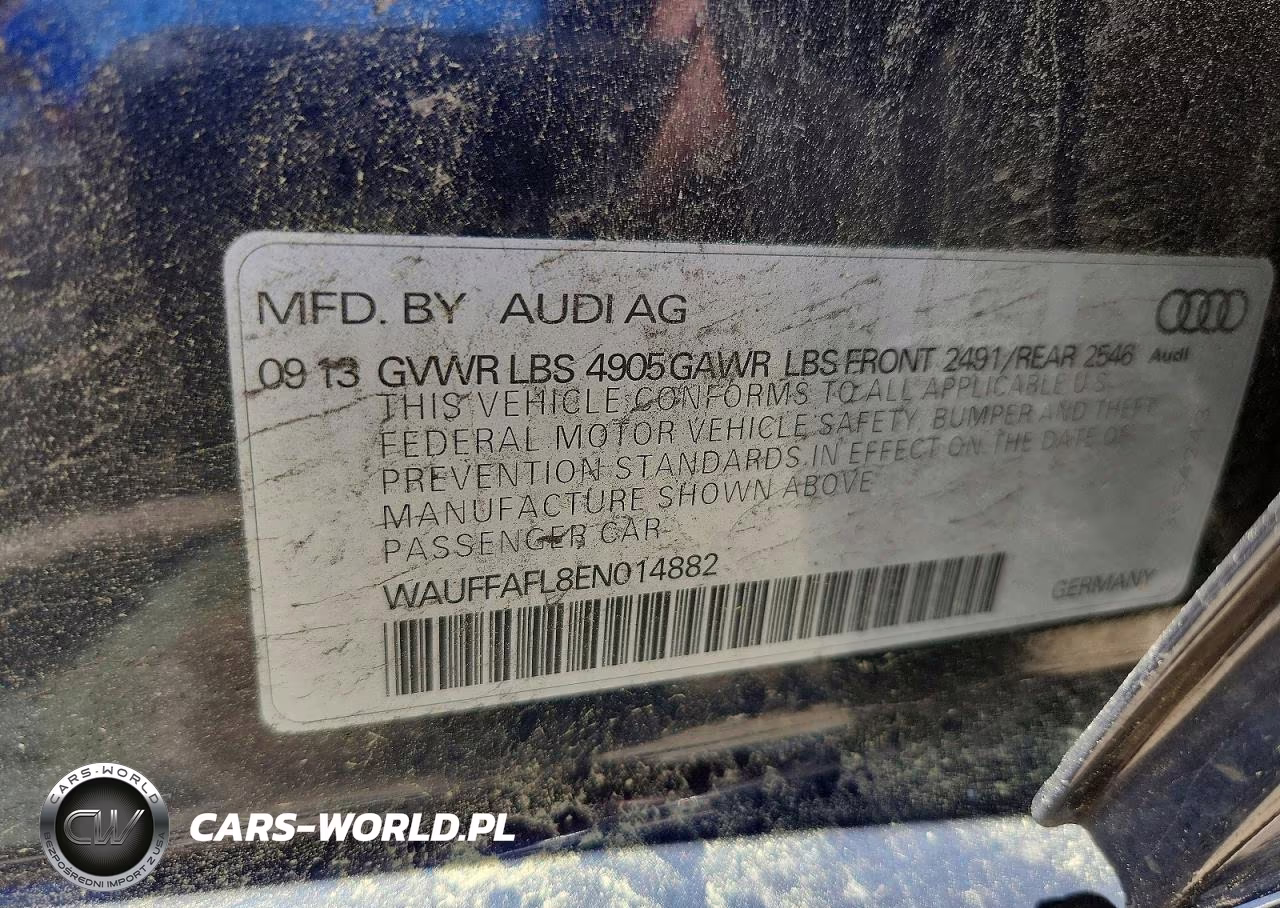 2014 Audi A4 Premium Plus VIN:WAUFFAFL8EN014882 - 13
