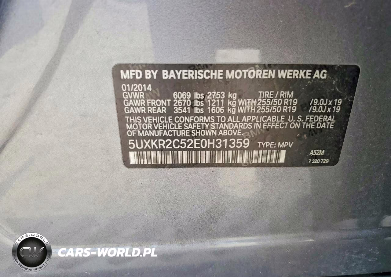 2014 BMW X5 Sdrive35I VIN:5UXKR2C52E0H31359 - 13