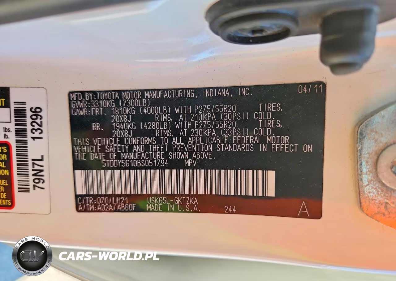 2011 Toyota Sequoia Platinum VIN:5TDDY5G10BS051794 - 13