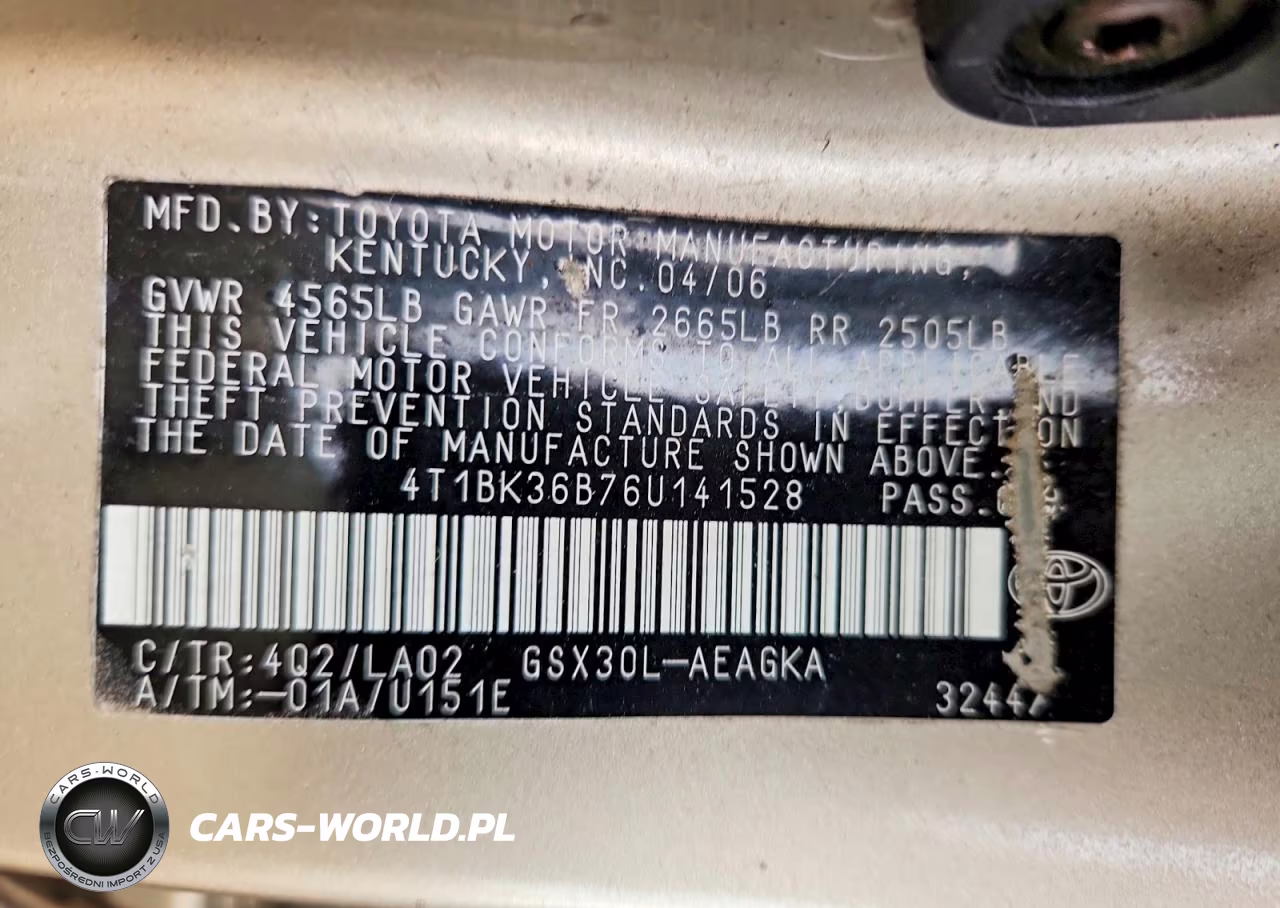 2006 Toyota Avalon Xls VIN:4T1BK36B76U141528 - 12
