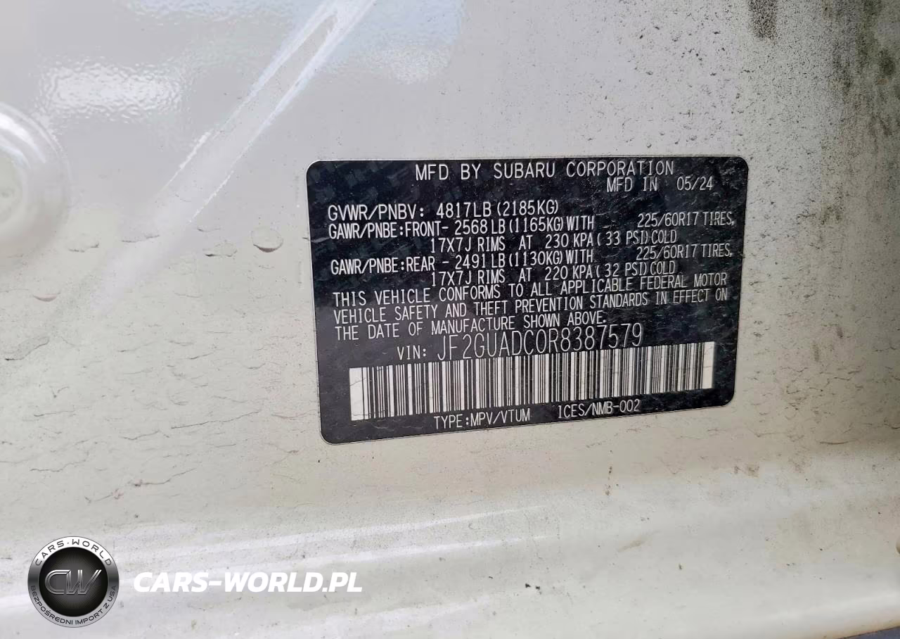 2024 Subaru Crosstrek Premium VIN:JF2GUADC0R8387579 - 12