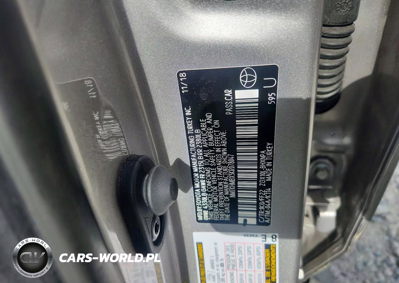 2019 Toyota C-Hr Xle VIN:NMTKHMBX5KR078047 - 12