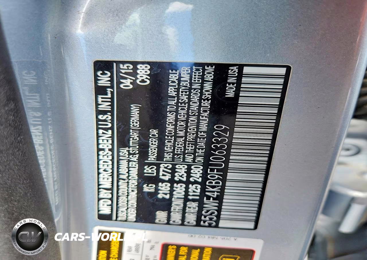 2015 Mercedes-Benz C 300 4Matic VIN:55SWF4KB9FU063329 - 12