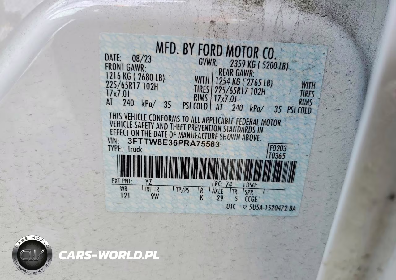 2023 Ford Maverick Xl VIN:3FTTW8E36PRA75583 - 12