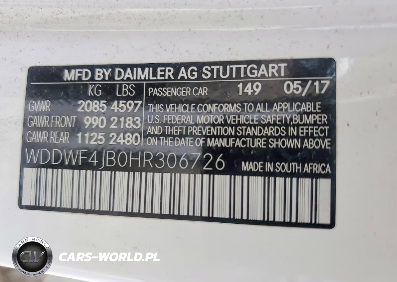 2017 Mercedes-Benz C 300 VIN:WDDWF4JB0HR306726 - 12