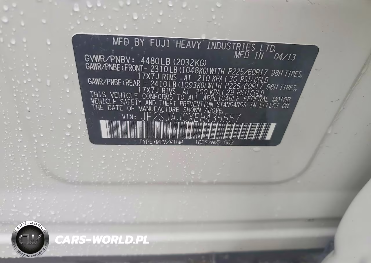 2014 Subaru Forester 2.5I Limited VIN:JF2SJAJCXEH435557 - 13