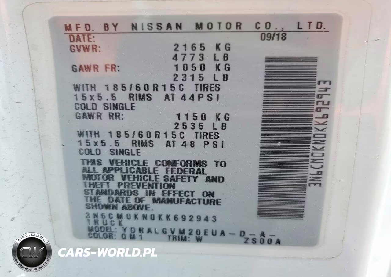 2019 Nissan Nv200 Sv VIN:3N6CM0KN0KK692943 - 13