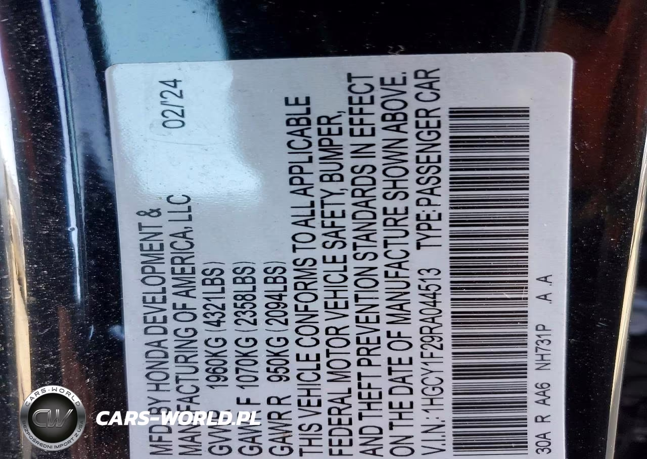 2024 Honda Accord Lx VIN:1HGCY1F29RA044513 - 13