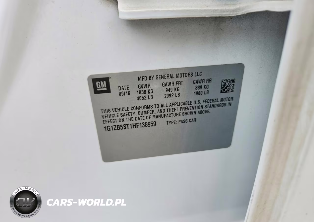 CHEVROLET MALIBU LS VIN:1G1ZB5ST1HF138959 - 12