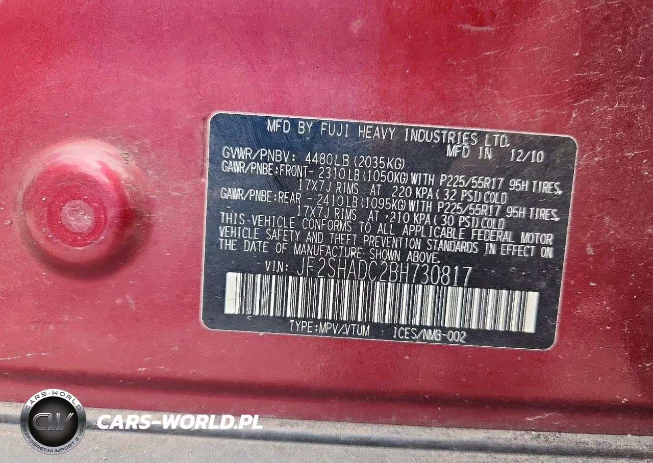 2011 Subaru Forester 2.5X Premium VIN:JF2SHADC2BH730817 - 13