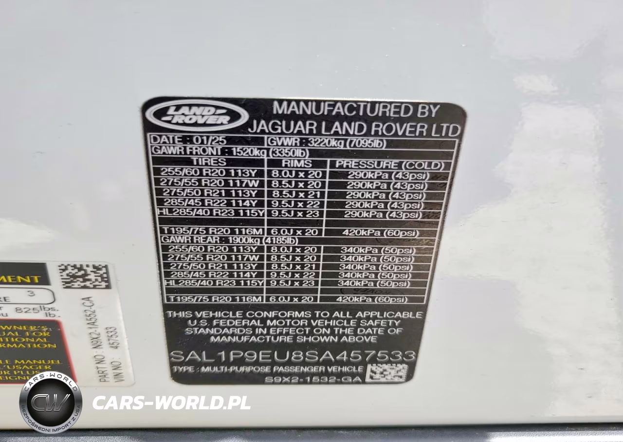 2025 Land Rover Range Rover Sport Se VIN:SAL1P9EU8SA457533 - 13
