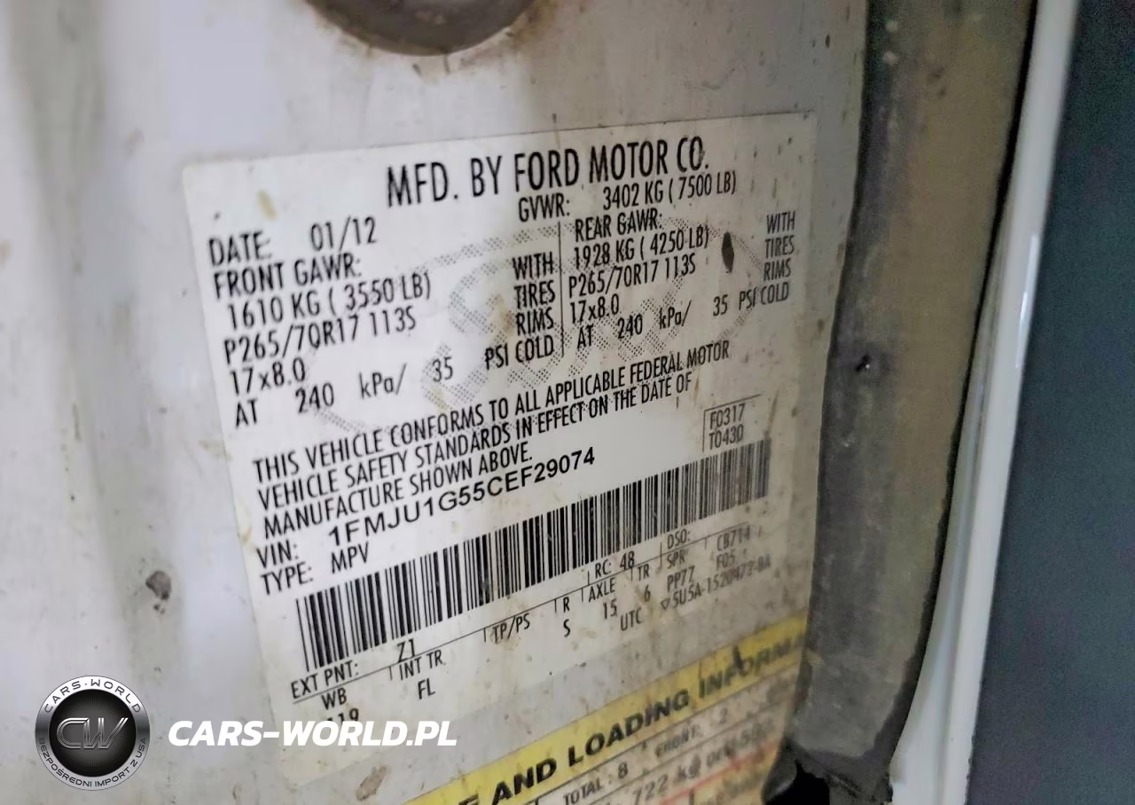 2012 Ford Expedition Xl VIN:1FMJU1G55CEF29074 - 13