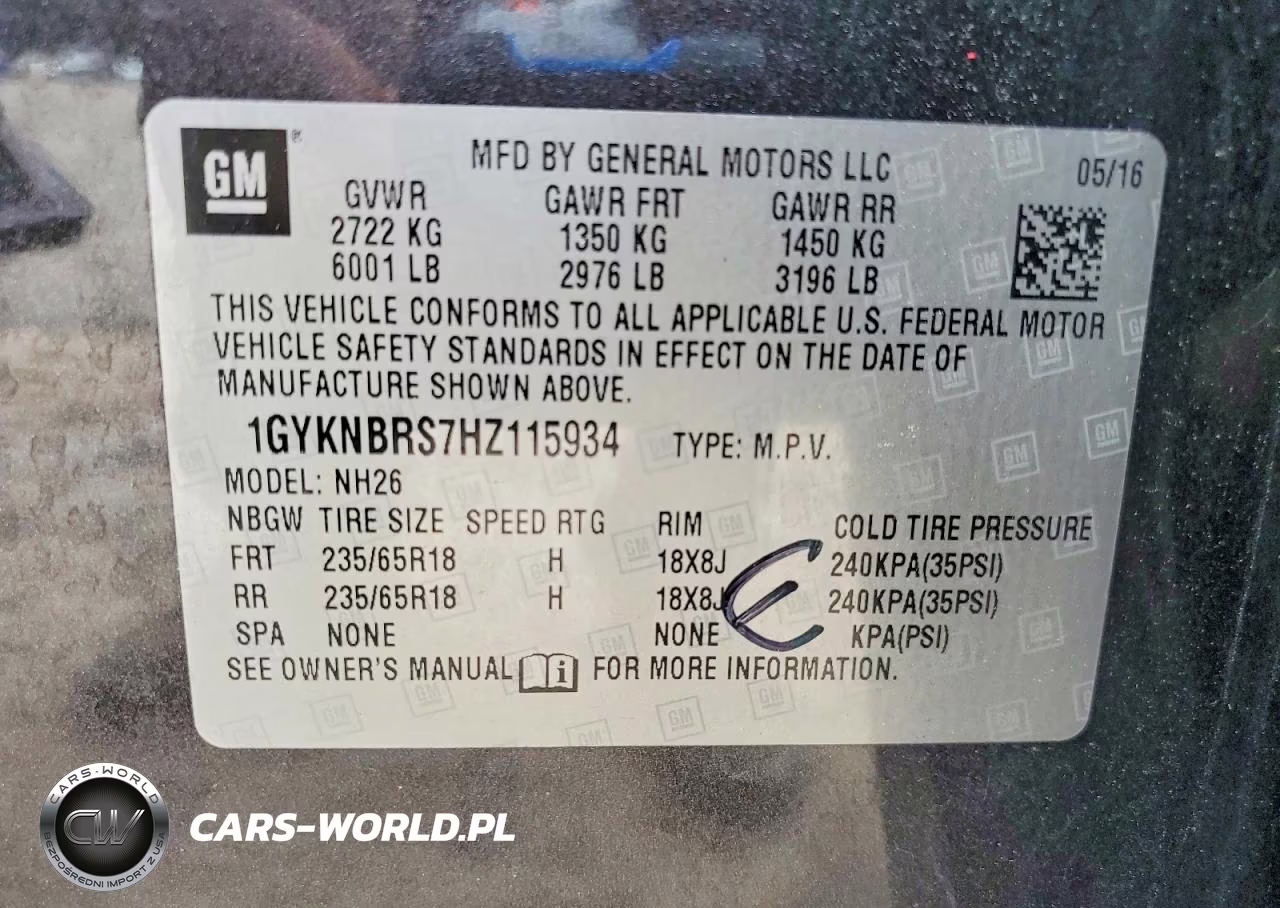 2017 Cadillac Xt5 Luxury VIN:1GYKNBRS7HZ115934 - 14