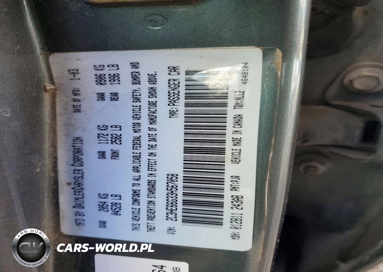 2003 Chrysler 300M VIN:2C3HE66G33H567058 - 12