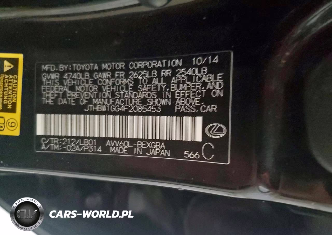 2015 Lexus Es 300H VIN:JTHBW1GG4F2085453 - 12