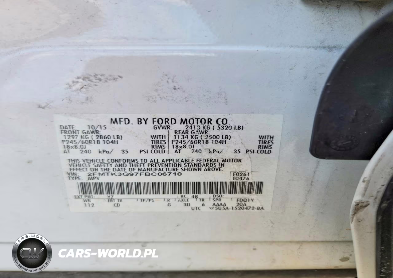 2015 Ford Edge Se VIN:2FMTK3G97FBC06710 - 13
