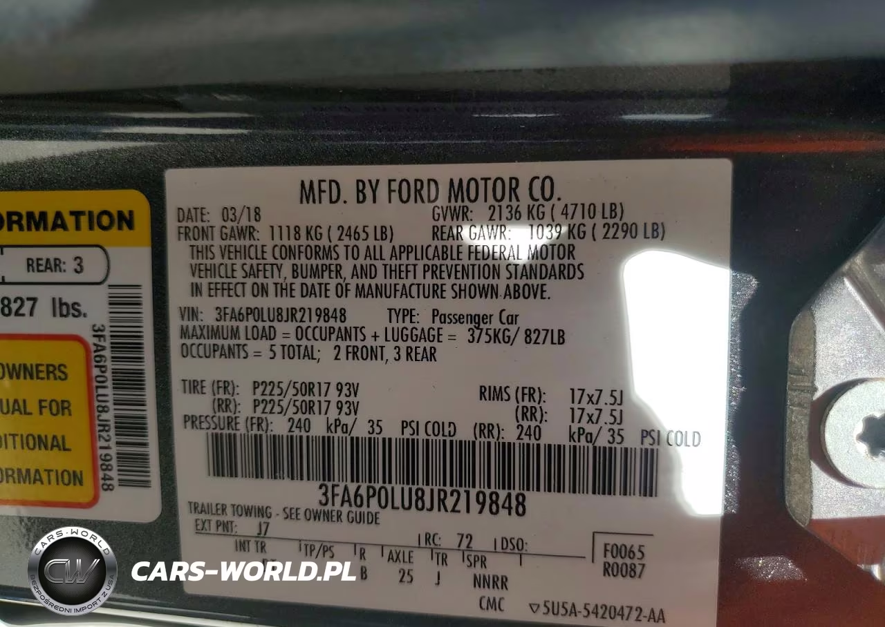 2018 Ford Fusion Se Hybrid VIN:3FA6P0LU8JR219848 - 13