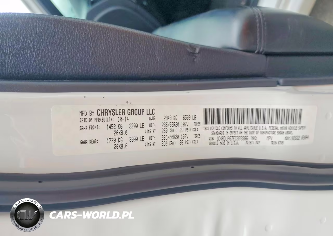 2014 Dodge Durango Sxt VIN:1C4RDJAG7EC979986 - 14