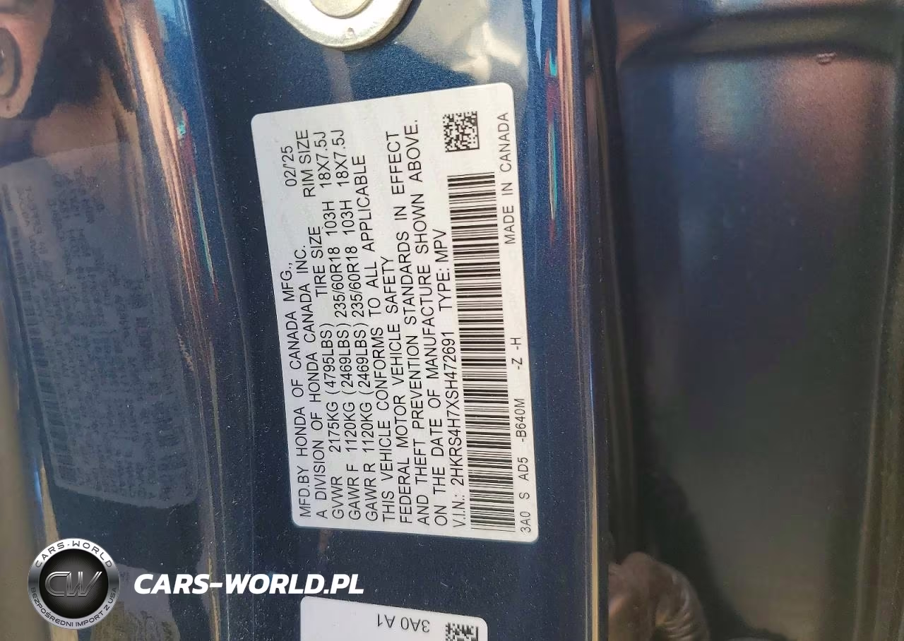 2025 Honda Cr-V Exl VIN:2HKRS4H7XSH472691 - 13