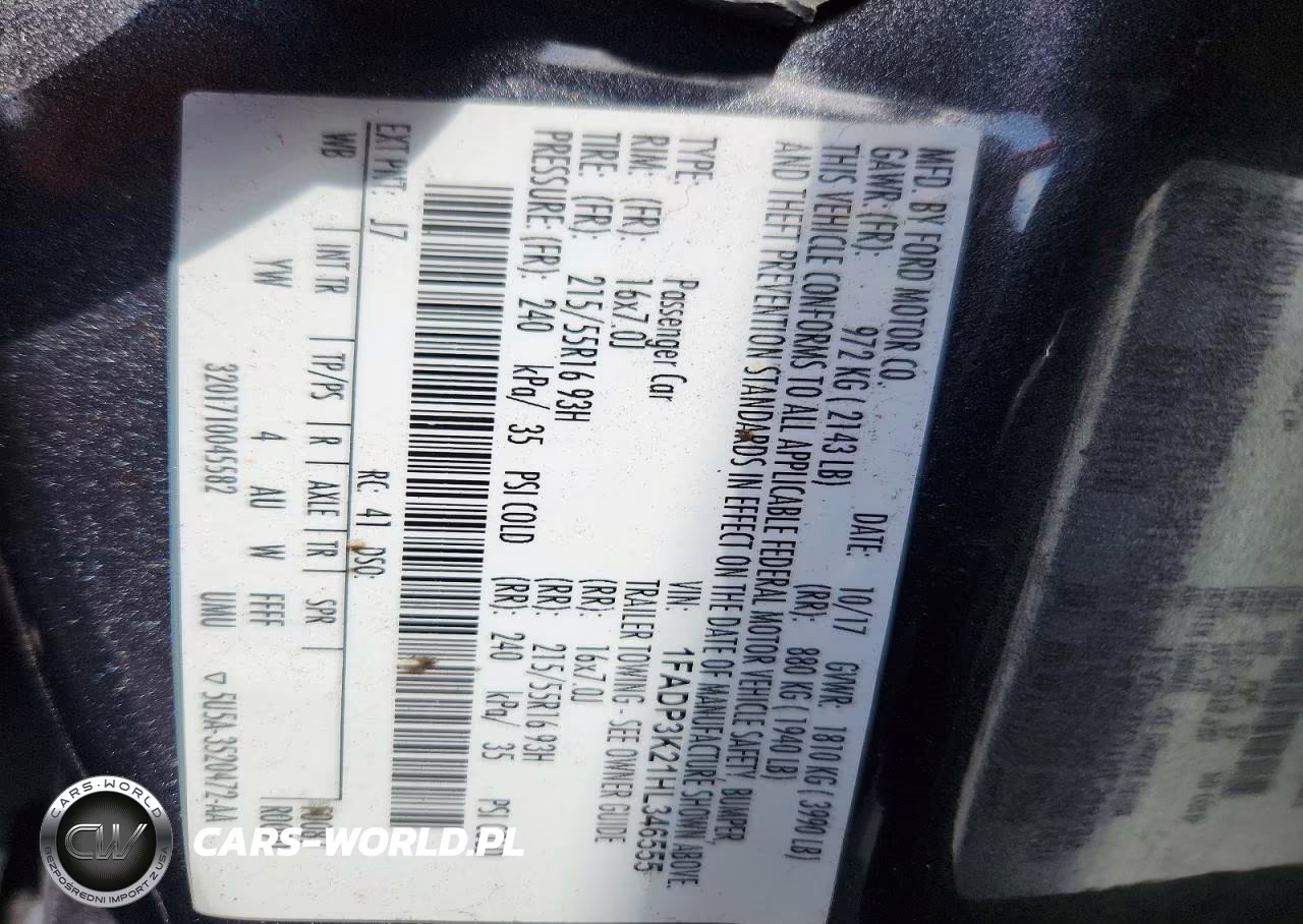 2017 Ford Focus Se VIN:1FADP3K21HL346555 - 13
