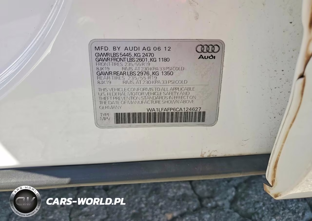 2012 Audi Q5 Premium Plus VIN:WA1LFAFP6CA124627 - 13