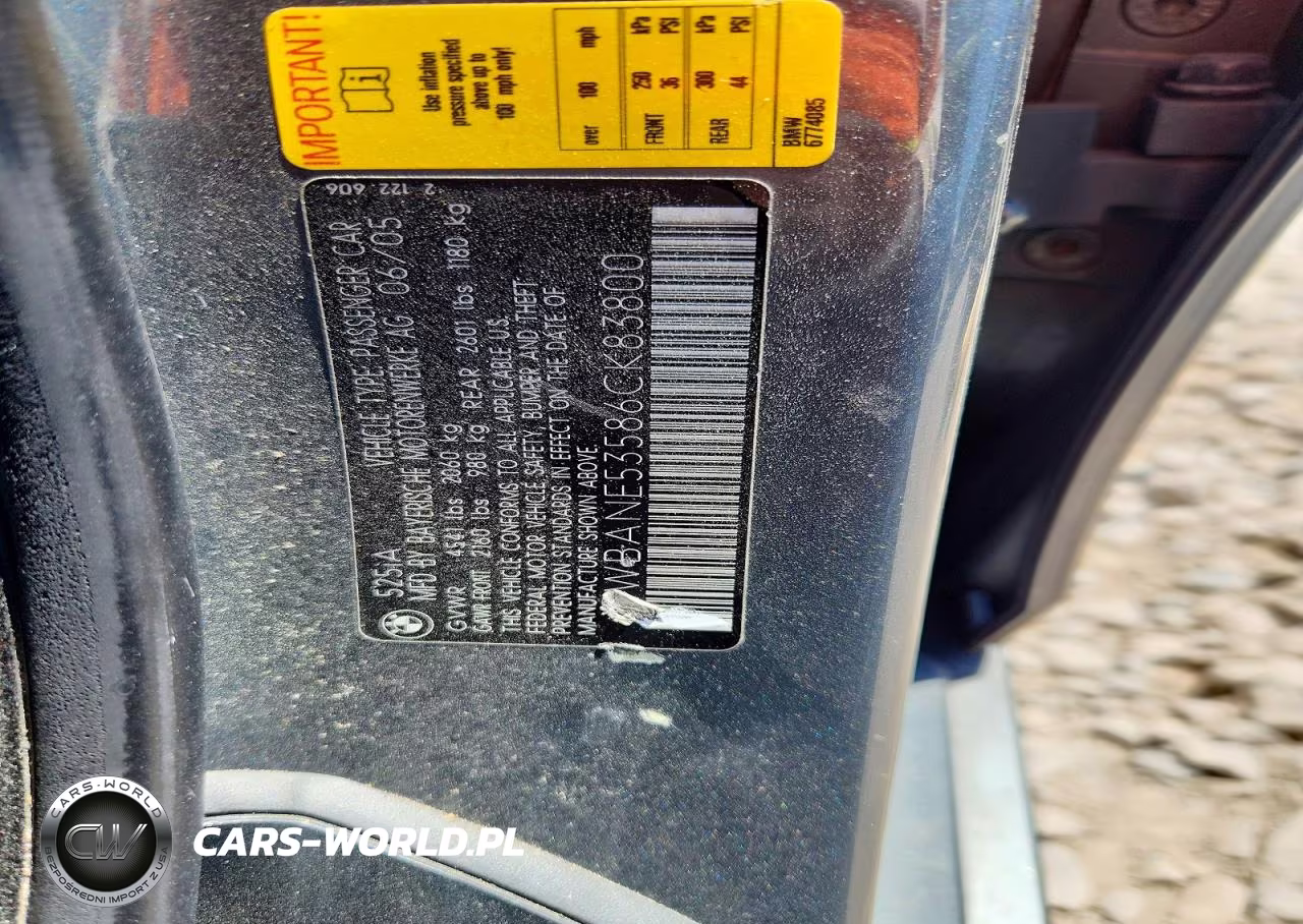 2006 BMW 525 I VIN:WBANE53586CK83800 - 12