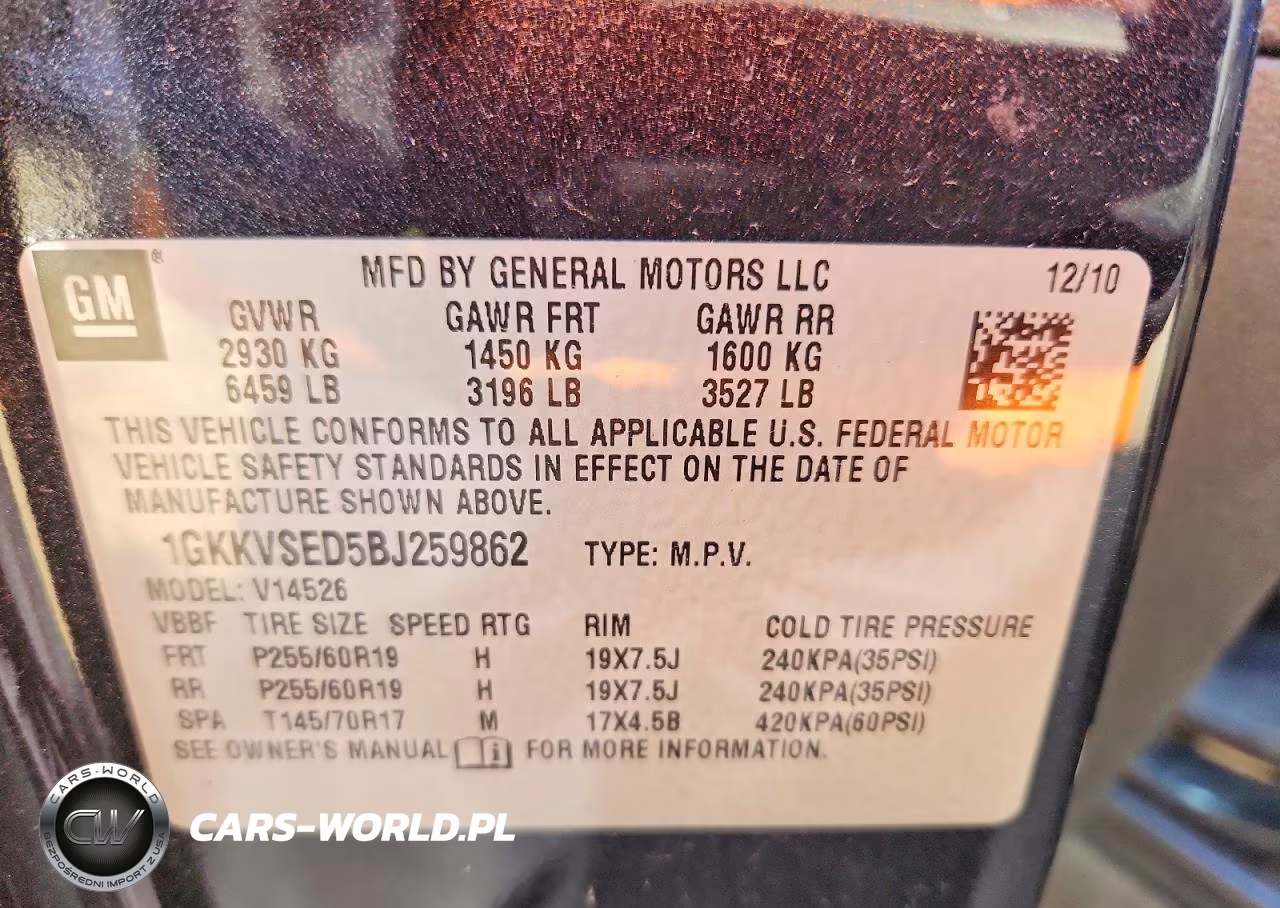 2011 GMC Acadia VIN:1GKKVSED5BJ259862 - 14