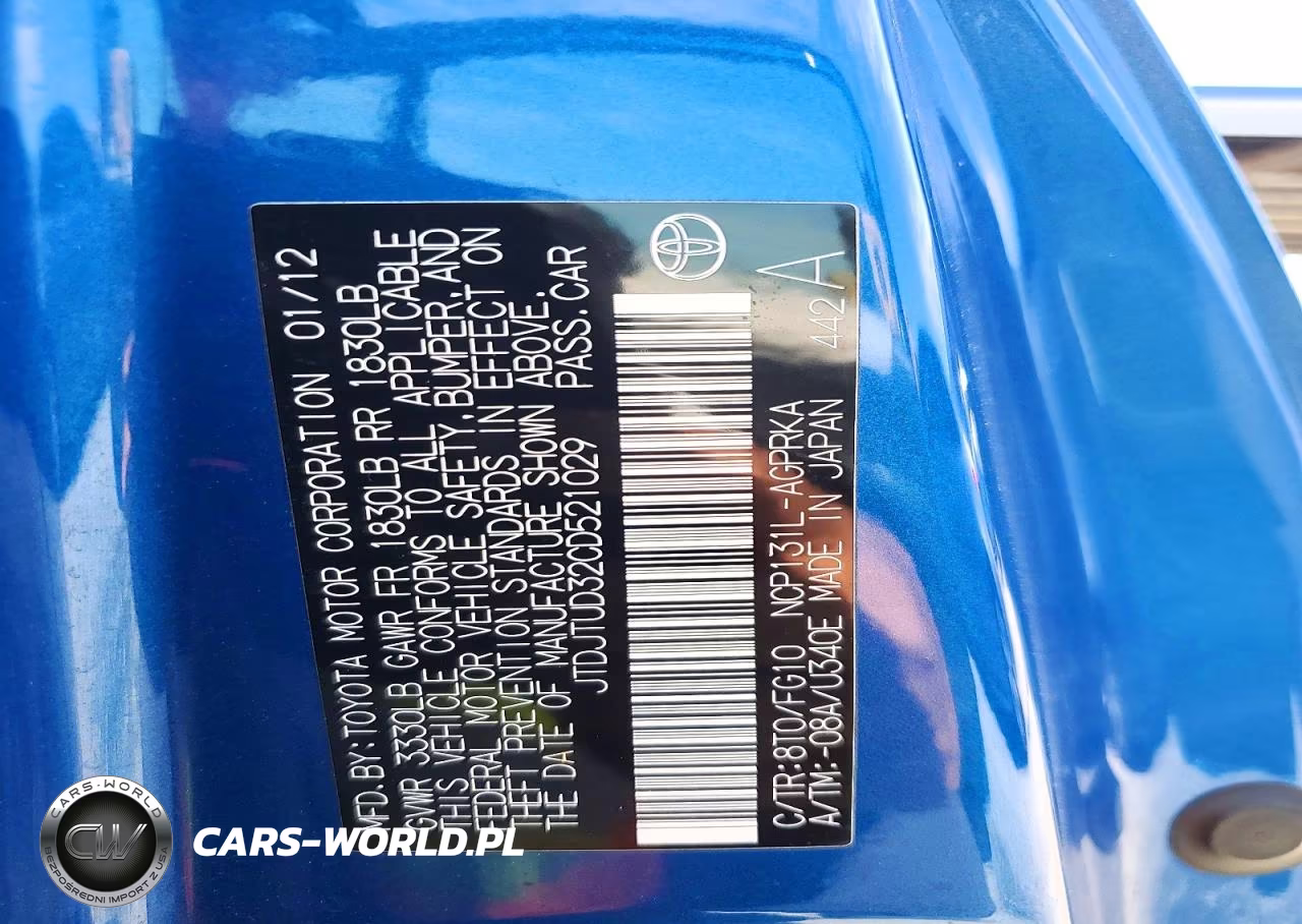 2012 Toyota Yaris 3-Door L VIN:JTDJTUD32CD521029 - 13