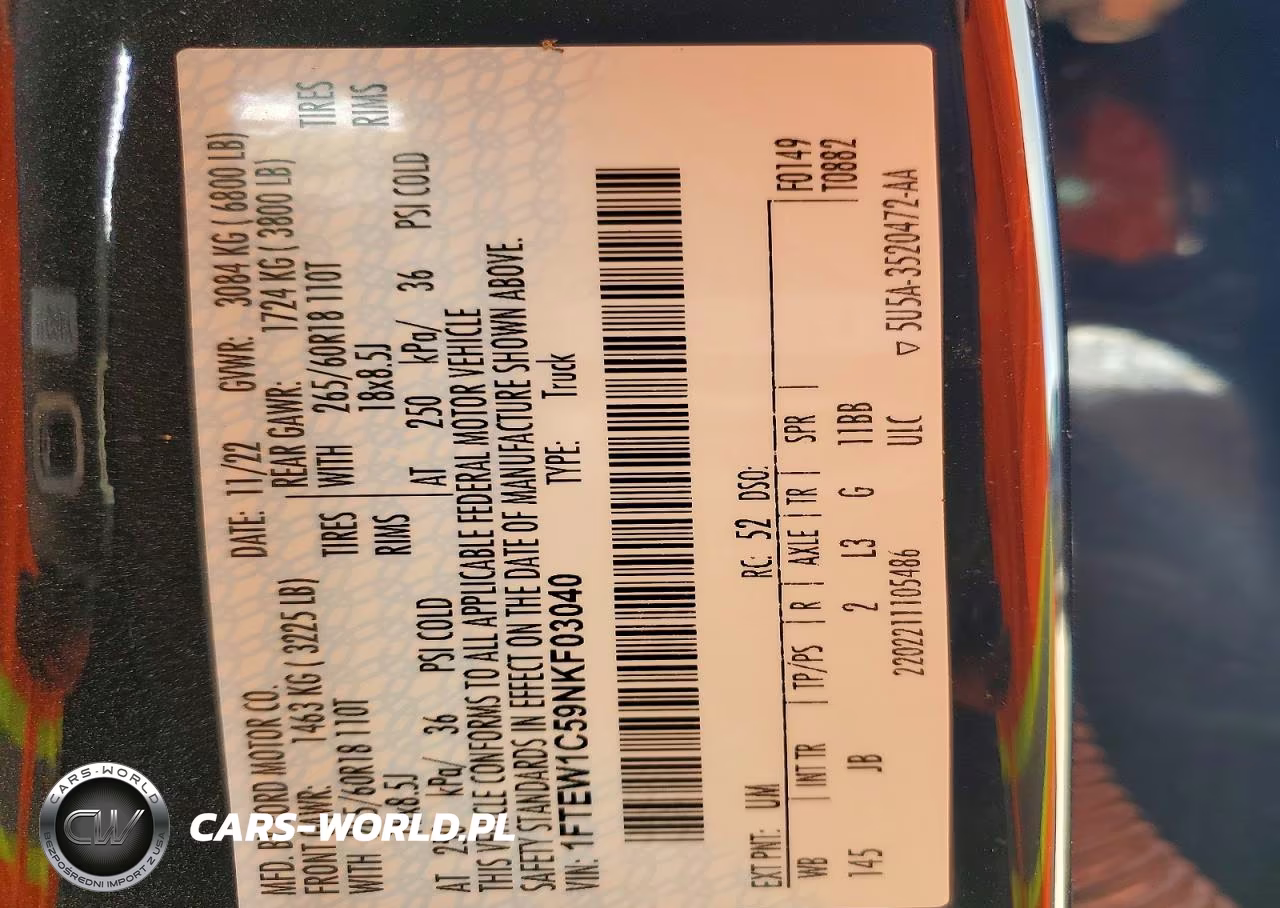 2022 Ford F150 Supercrew VIN:1FTEW1C59NKF03040 - 13