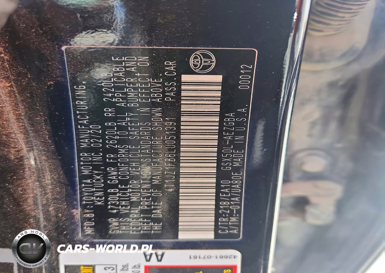 2020 Toyota Avalon Xle VIN:4T1JZ1FB6LU051391 - 12