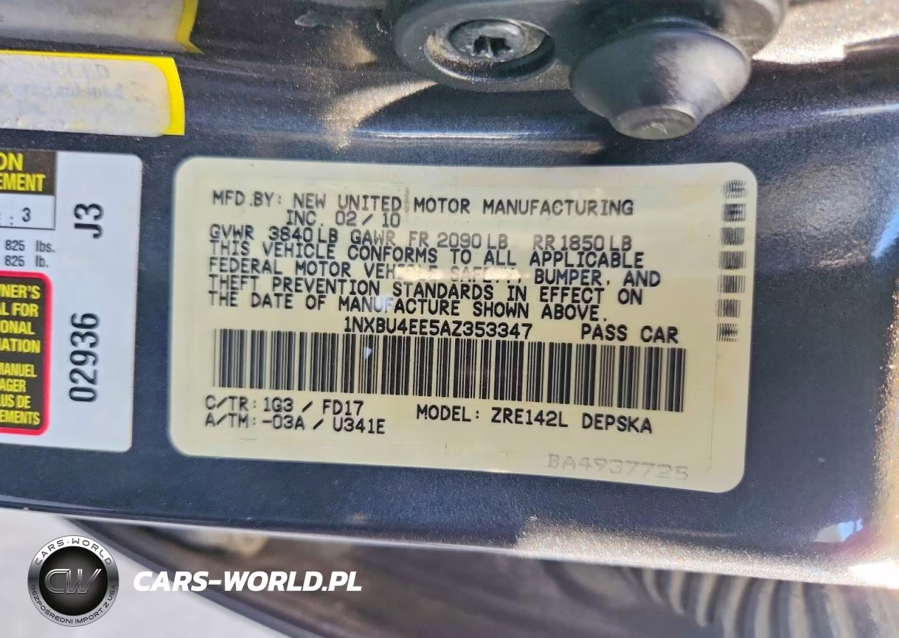 2010 Toyota Corolla S VIN:1NXBU4EE5AZ353347 - 12