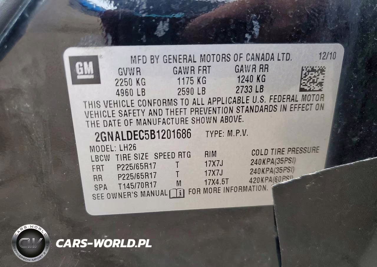 2011 Chevrolet Equinox Lt VIN:2GNALDEC5B1201686 - 13