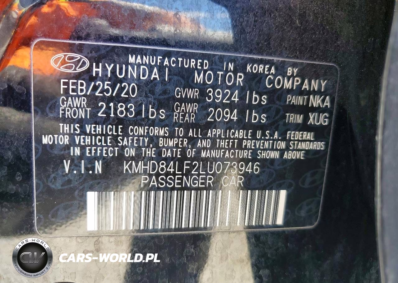 2020 Hyundai Elantra Value Edition VIN:KMHD84LF2LU073946 - 12