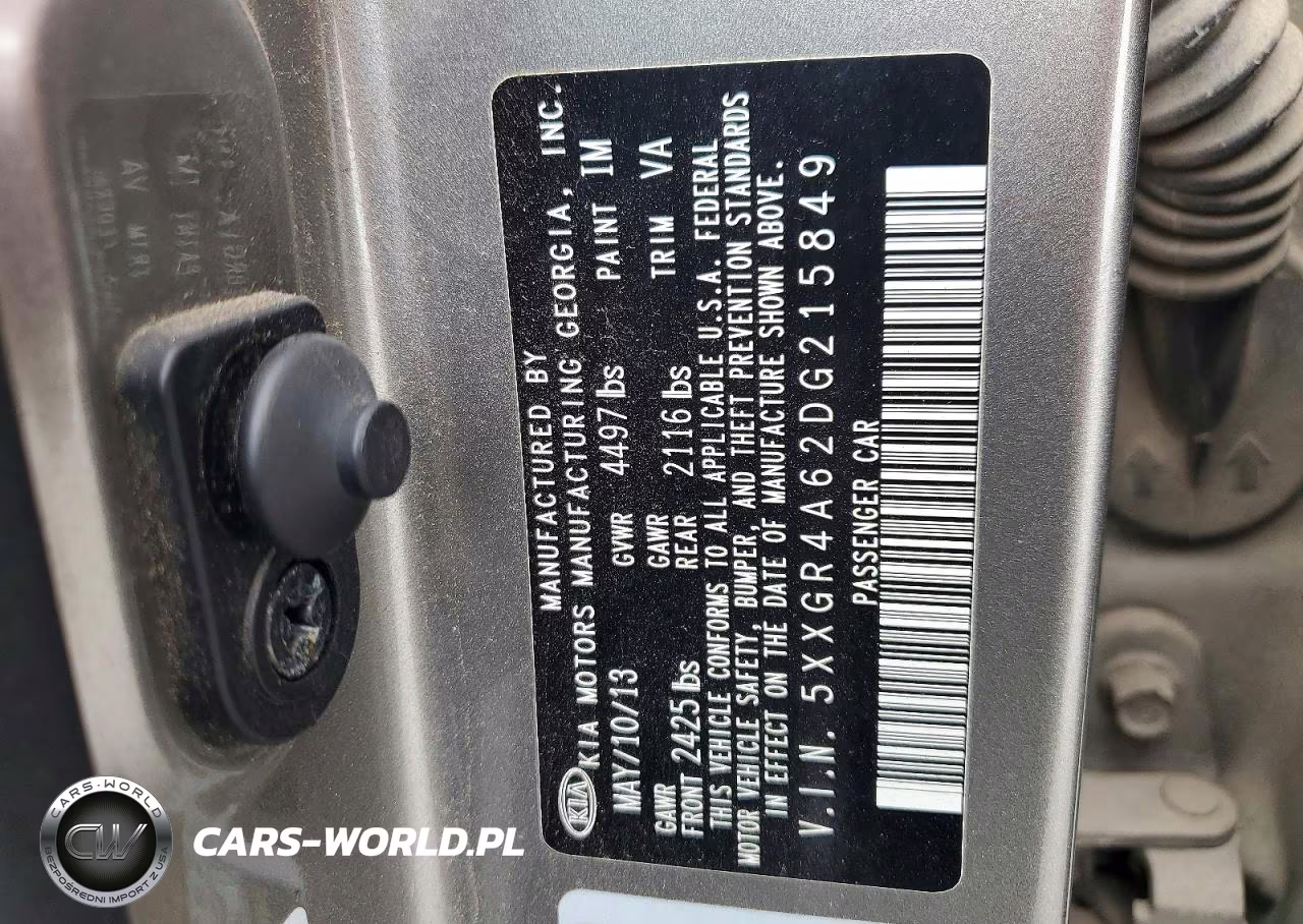 2013 Kia Optima Sx VIN:5XXGR4A62DG215849 - 13