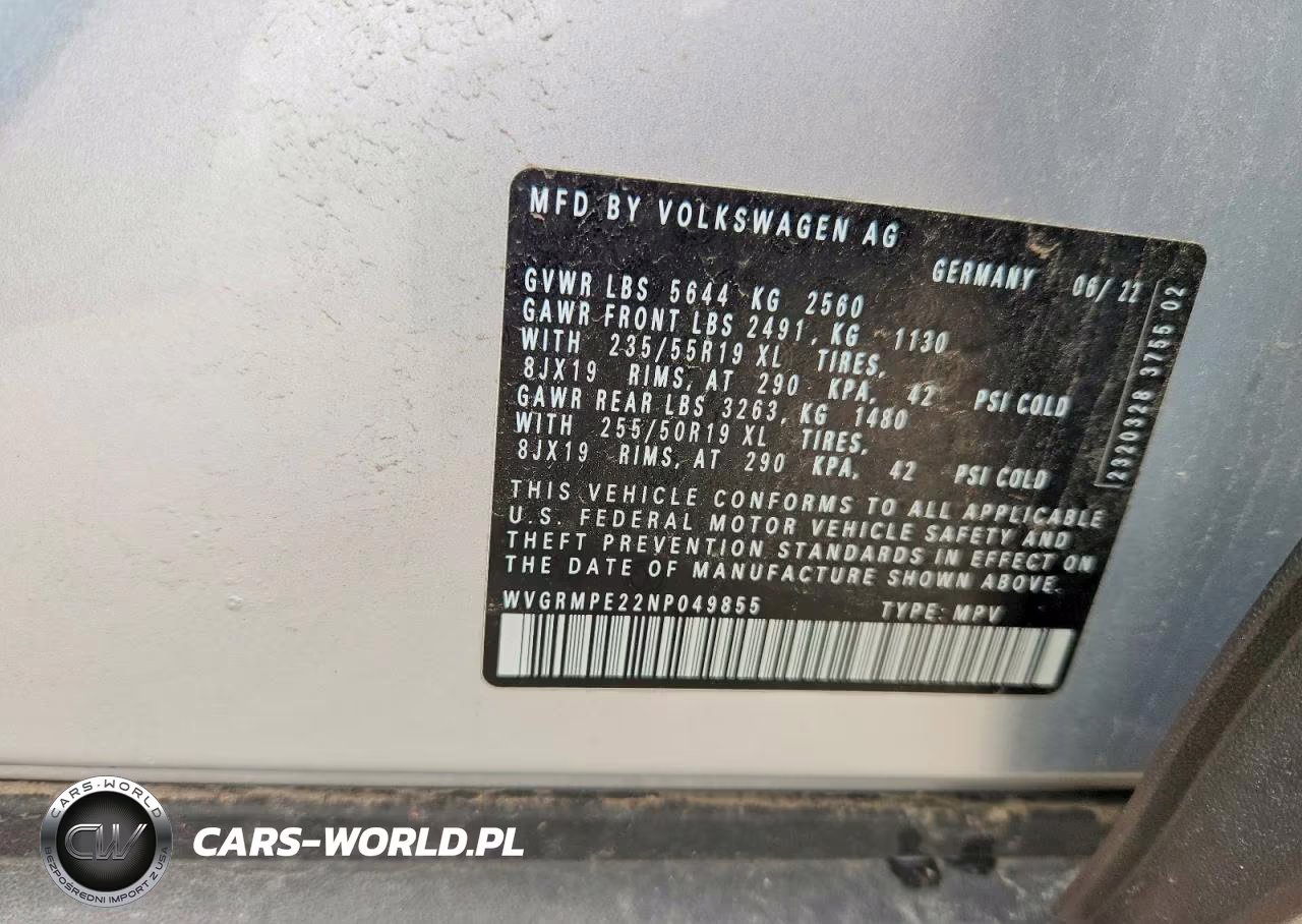 2022 Volkswagen Id.4 Pro VIN:WVGRMPE22NP049855 - 12