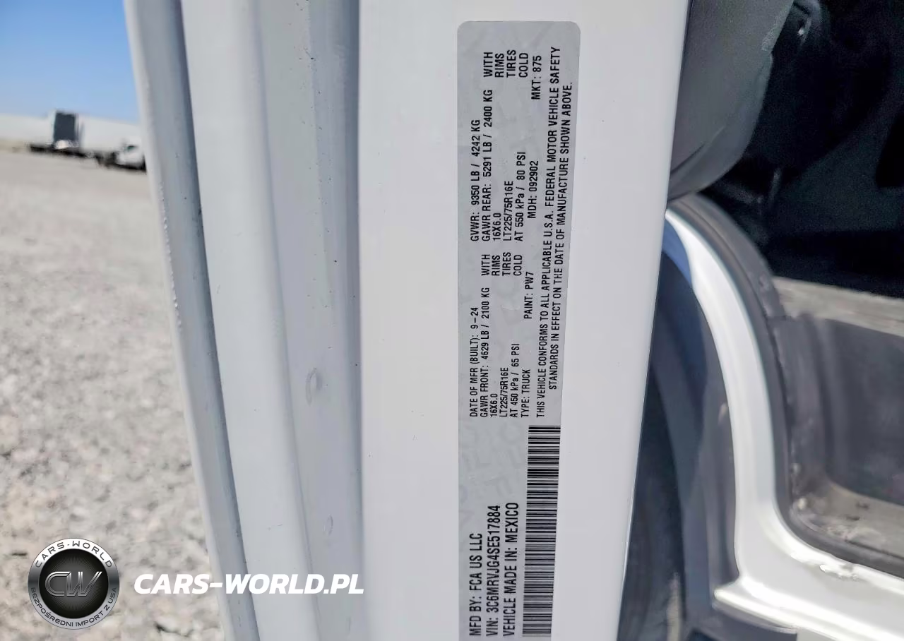 2025 Ram Promaster 3500 Delivery Van VIN:3C6MRVJG4SE517884 - 13