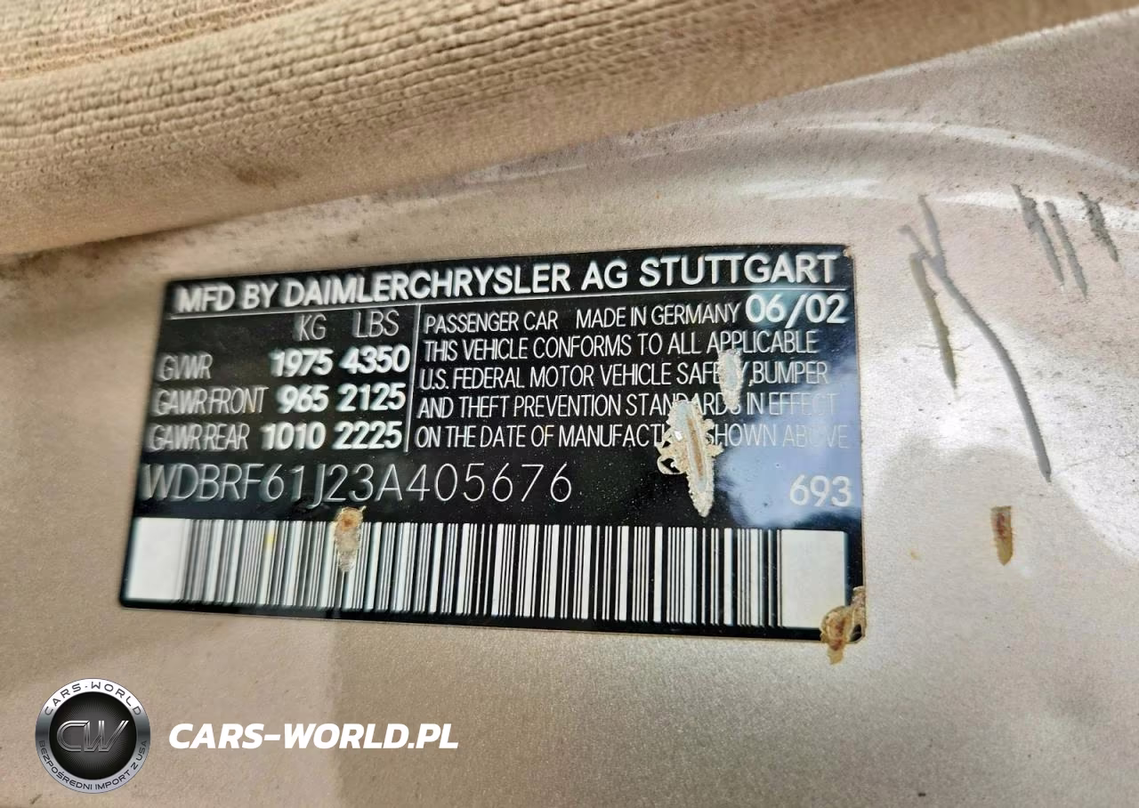 2003 Mercedes-Benz C 240 VIN:WDBRF61J23A405676 - 12