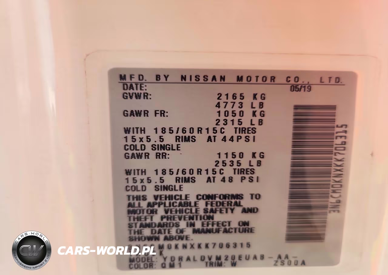2019 Nissan Nv200 S VIN:3N6CM0KNXKK706315 - 13