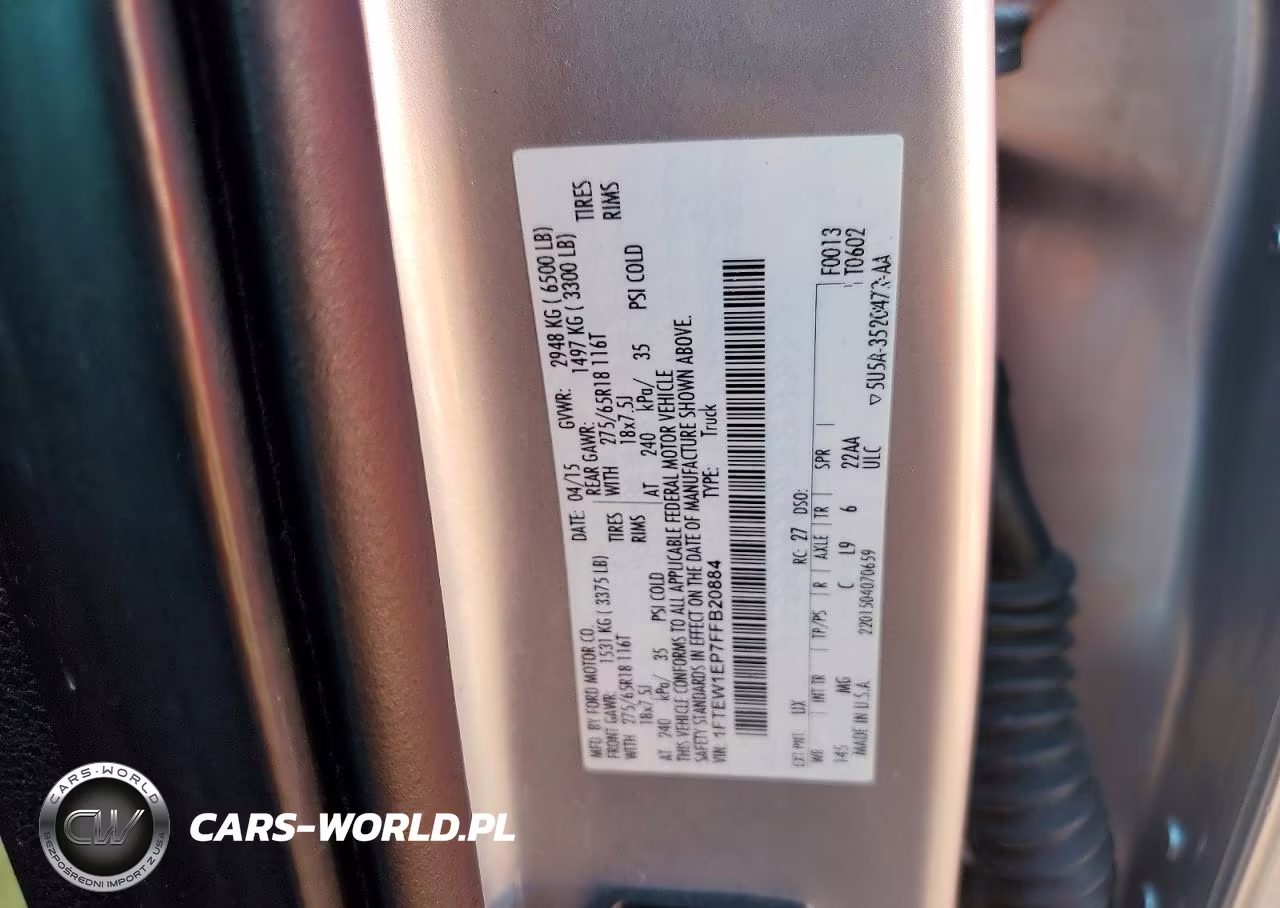 2015 Ford F150 Supercrew VIN:1FTEW1EP7FFB20884 - 12