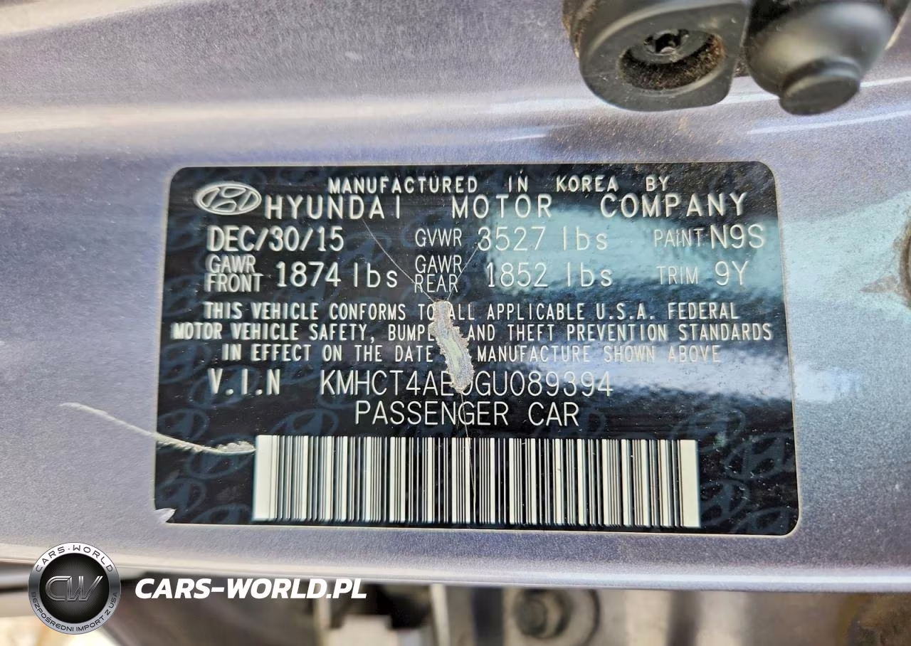2016 Hyundai Accent VIN:KMHCT4AE0GU089394 - 12