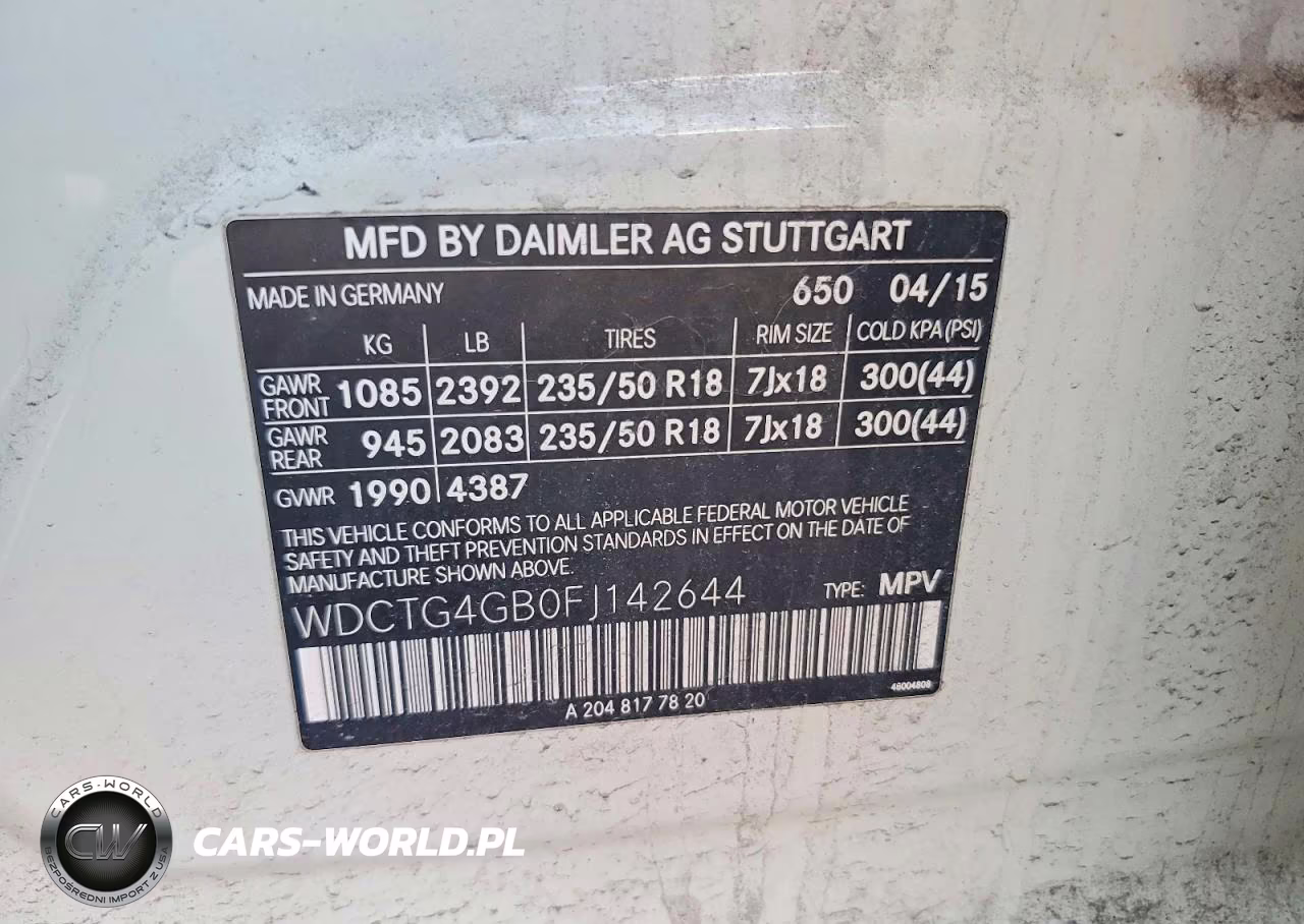 2015 Mercedes-Benz Gla 250 4Matic VIN:WDCTG4GB0FJ142644 - 13