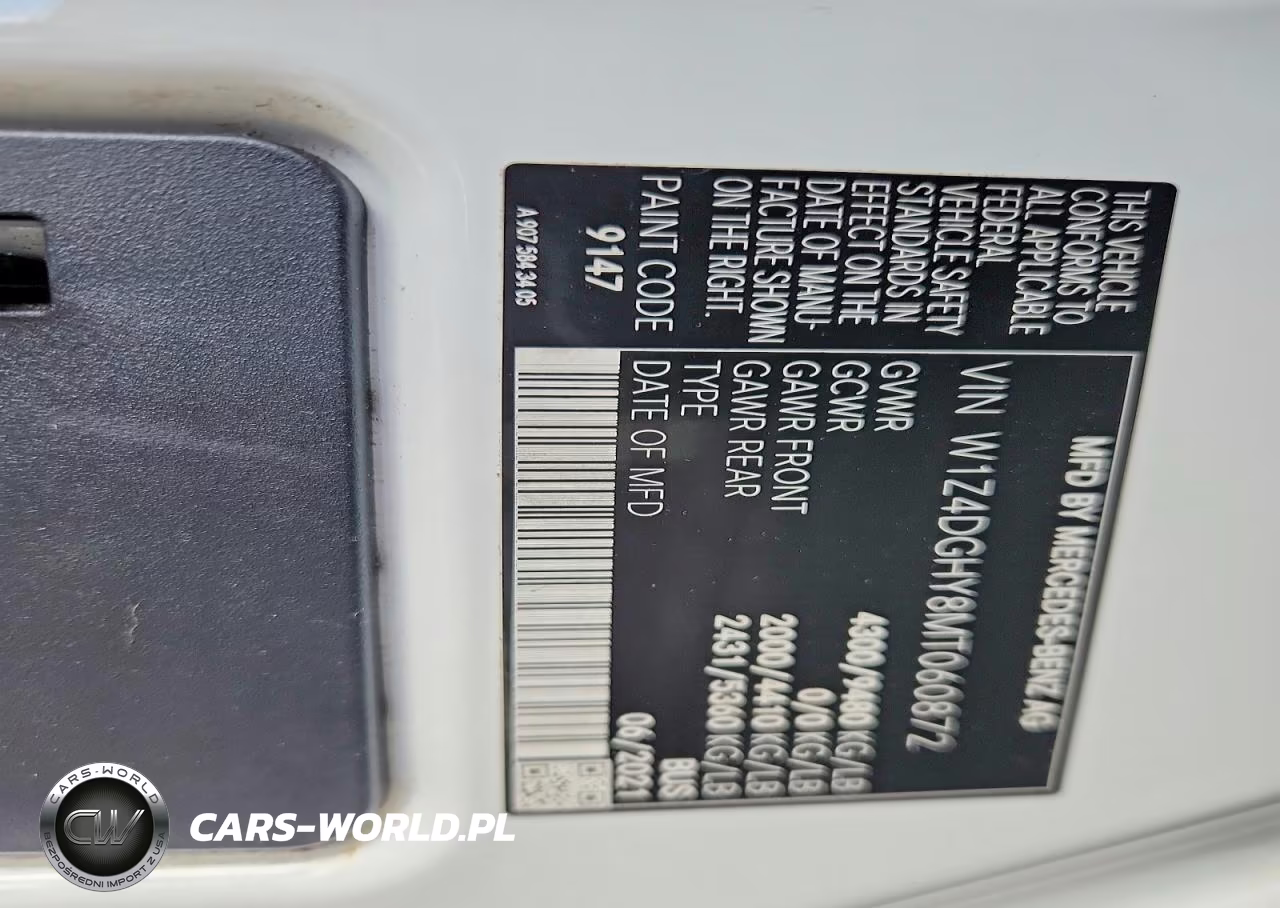 2021 Mercedes-Benz Sprinter 2500 VIN:W1Z4DGHY8MT060872 - 14