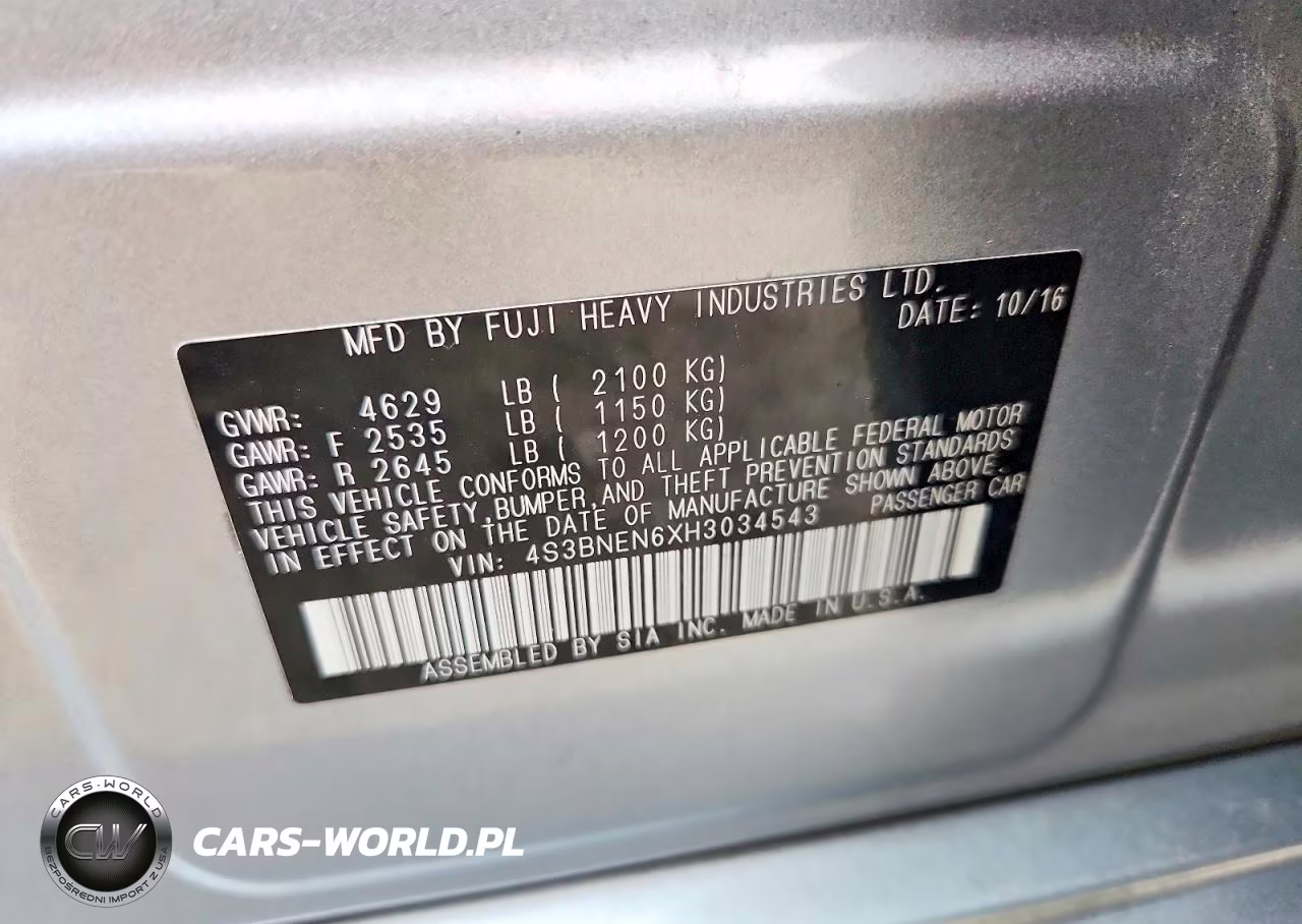 2017 Subaru Legacy 3.6R Limited VIN:4S3BNEN6XH3034543 - 13